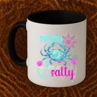 Blue Crab Sassy And Salty Attitude Sweet Southern Prep Gear Gift Coffee Mug thumb 2