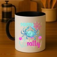 Blue Crab Sassy And Salty Attitude Sweet Southern Prep Gear Gift Coffee Mug thumb 4