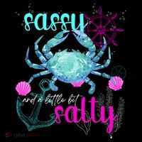 Blue Crab Sassy And Salty Attitude Sweet Southern Prep Gear Gift Coffee Mug thumb 5