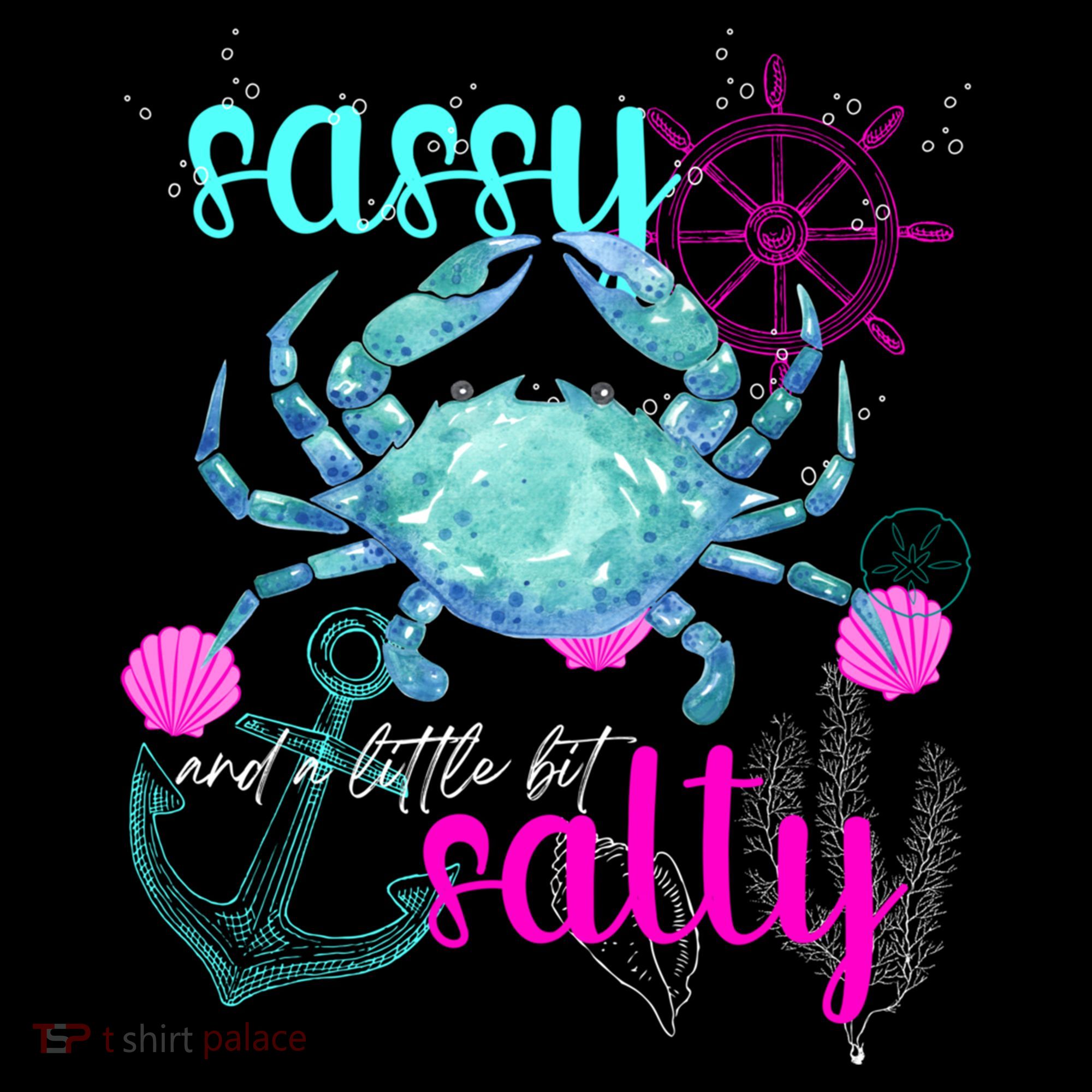 Blue Crab Sassy And Salty Attitude Sweet Southern Prep Gear Gift Coffee Mug