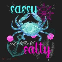 Blue Crab Sassy And Salty Attitude Sweet Southern Prep Gear Gift Beanie thumb 2