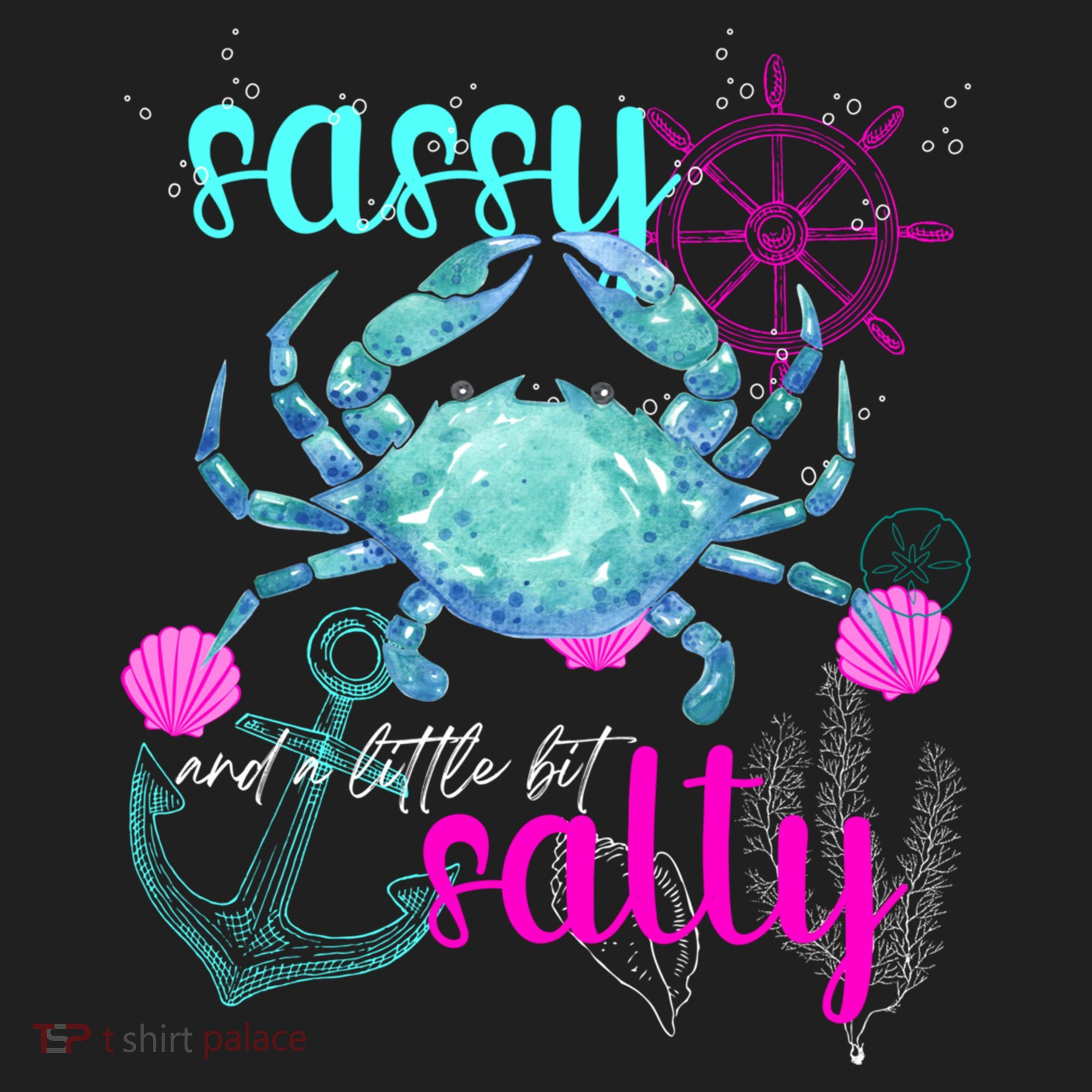 Blue Crab Sassy And Salty Attitude Sweet Southern Prep Gear Gift Beanie