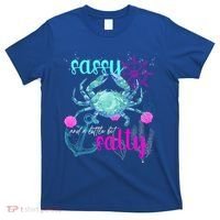 Blue Crab Sassy And Salty Attitude Sweet Southern Prep Gear Gift T-Shirt thumb 0