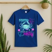 Blue Crab Sassy And Salty Attitude Sweet Southern Prep Gear Gift T-Shirt thumb 2