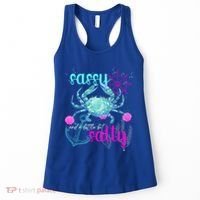 Blue Crab Sassy And Salty Attitude Sweet Southern Prep Gear Gift Women's Tank Top thumb 0