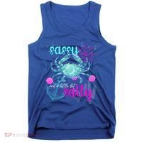 Blue Crab Sassy And Salty Attitude Sweet Southern Prep Gear Gift Tank Top thumb 0