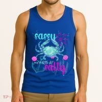 Blue Crab Sassy And Salty Attitude Sweet Southern Prep Gear Gift Tank Top thumb 3