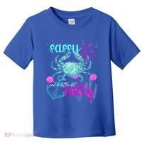 Blue Crab Sassy And Salty Attitude Sweet Southern Prep Gear Gift Toddler T-Shirt thumb 0