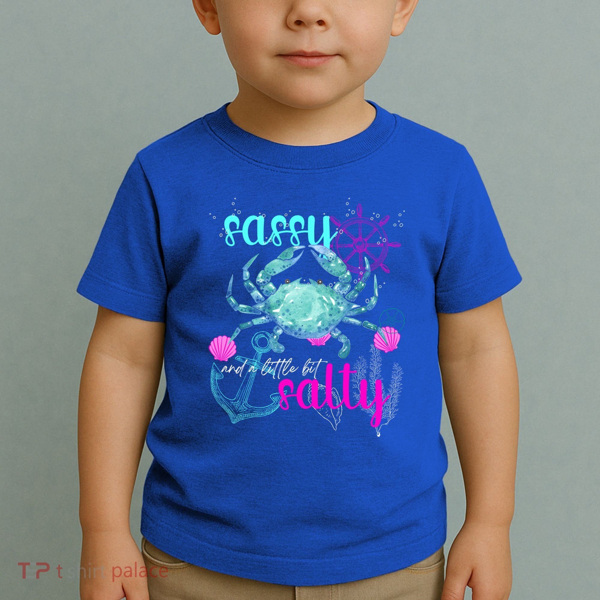 Blue Crab Sassy And Salty Attitude Sweet Southern Prep Gear Gift Toddler T-Shirt