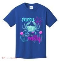 Blue Crab Sassy And Salty Attitude Sweet Southern Prep Gear Gift Kids T-Shirt thumb 0