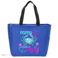 Blue Crab Sassy And Salty Attitude Sweet Southern Prep Gear Gift Tote Bag thumb 0