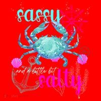 Blue Crab Sassy And Salty Attitude Sweet Southern Prep Gear Gift Santa Hat thumb 1