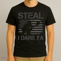 Baseball Catcher Softball Catcher American Flag T-Shirt thumb 3