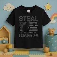 Baseball Catcher Softball Catcher American Flag Toddler T-Shirt thumb 3