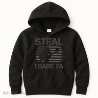 Baseball Catcher Softball Catcher American Flag Kids Hoodie thumb 0