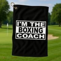 Boxing Coach Square Golf Towel thumb 1
