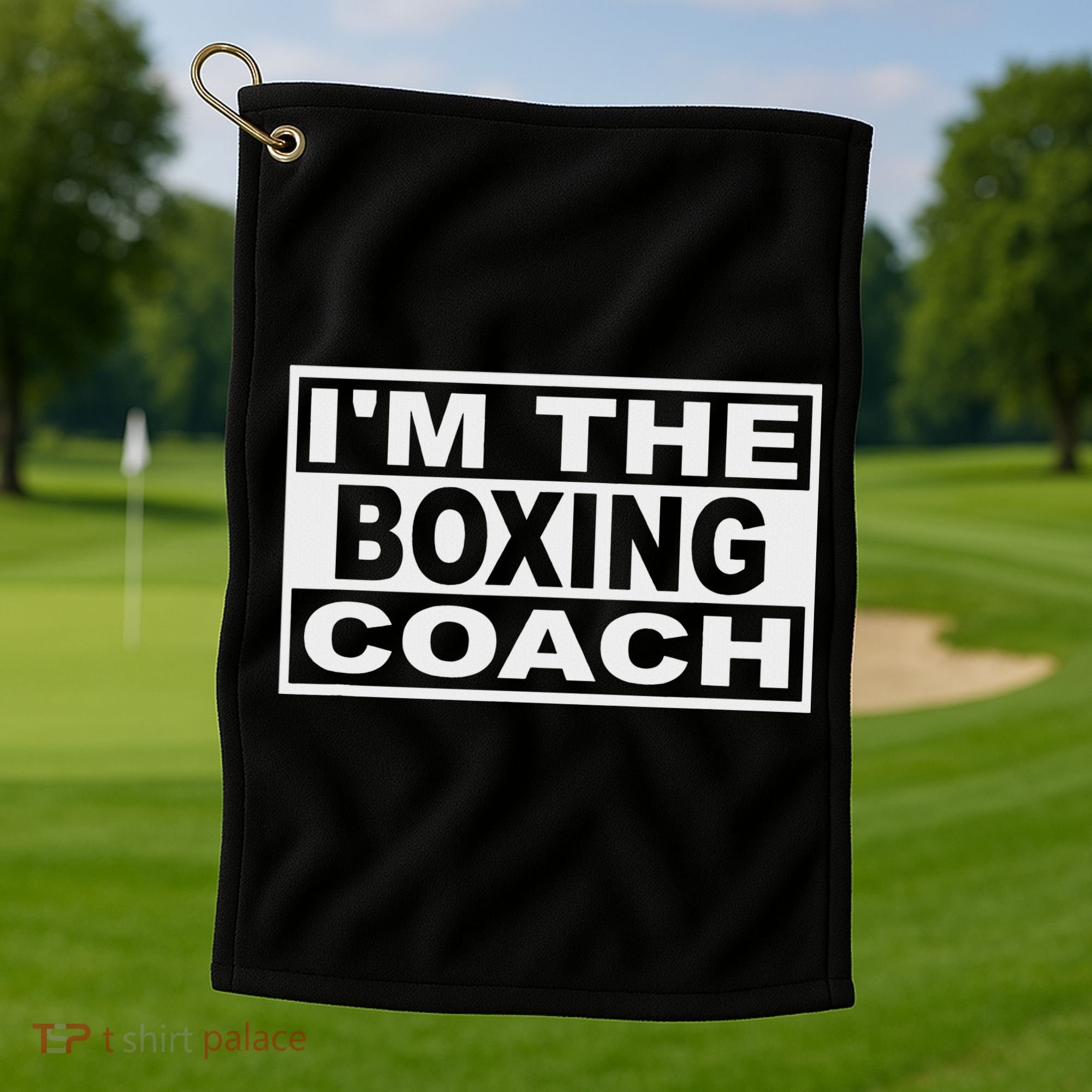 Boxing Coach Square Golf Towel