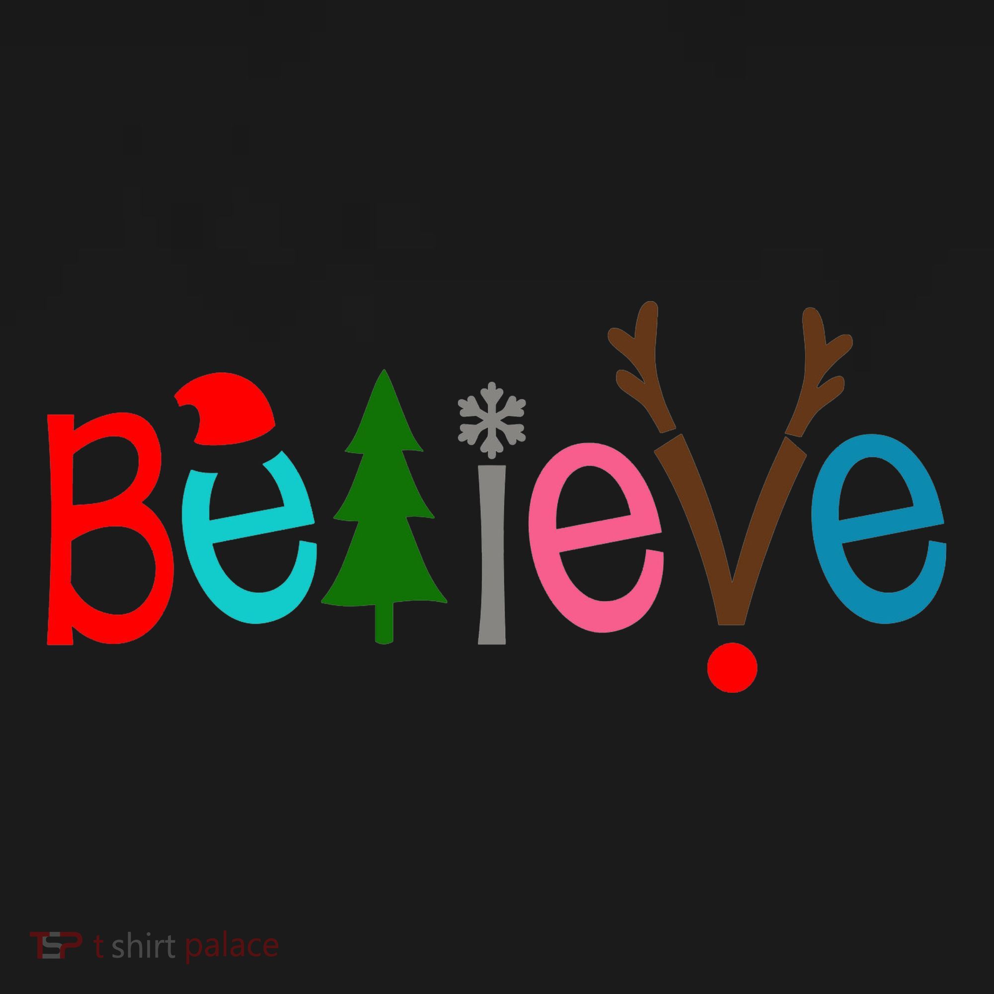 Believe Christmas Spirit Festive Tote Bag
