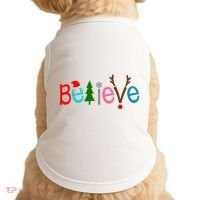 Believe Christmas Spirit Festive Doggie Tank thumb 0