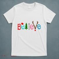 Believe Christmas Spirit Festive T-Shirt thumb 5