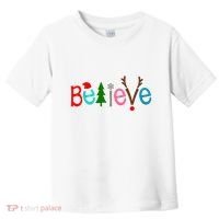 Believe Christmas Spirit Festive Toddler T-Shirt thumb 0