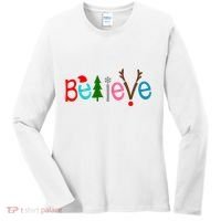 Believe Christmas Spirit Festive Women's Long Sleeve Shirt thumb 0