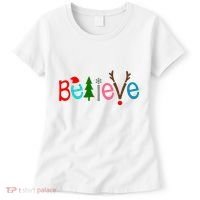 Believe Christmas Spirit Festive Women's T-Shirt thumb 0