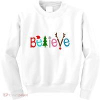 Believe Christmas Spirit Festive Kids Sweatshirt thumb 0