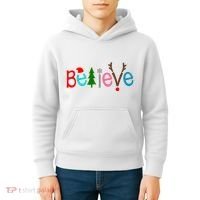 Believe Christmas Spirit Festive Kids Hoodie thumb 4
