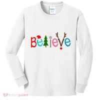 Believe Christmas Spirit Festive Kids Long Sleeve Shirt thumb 0