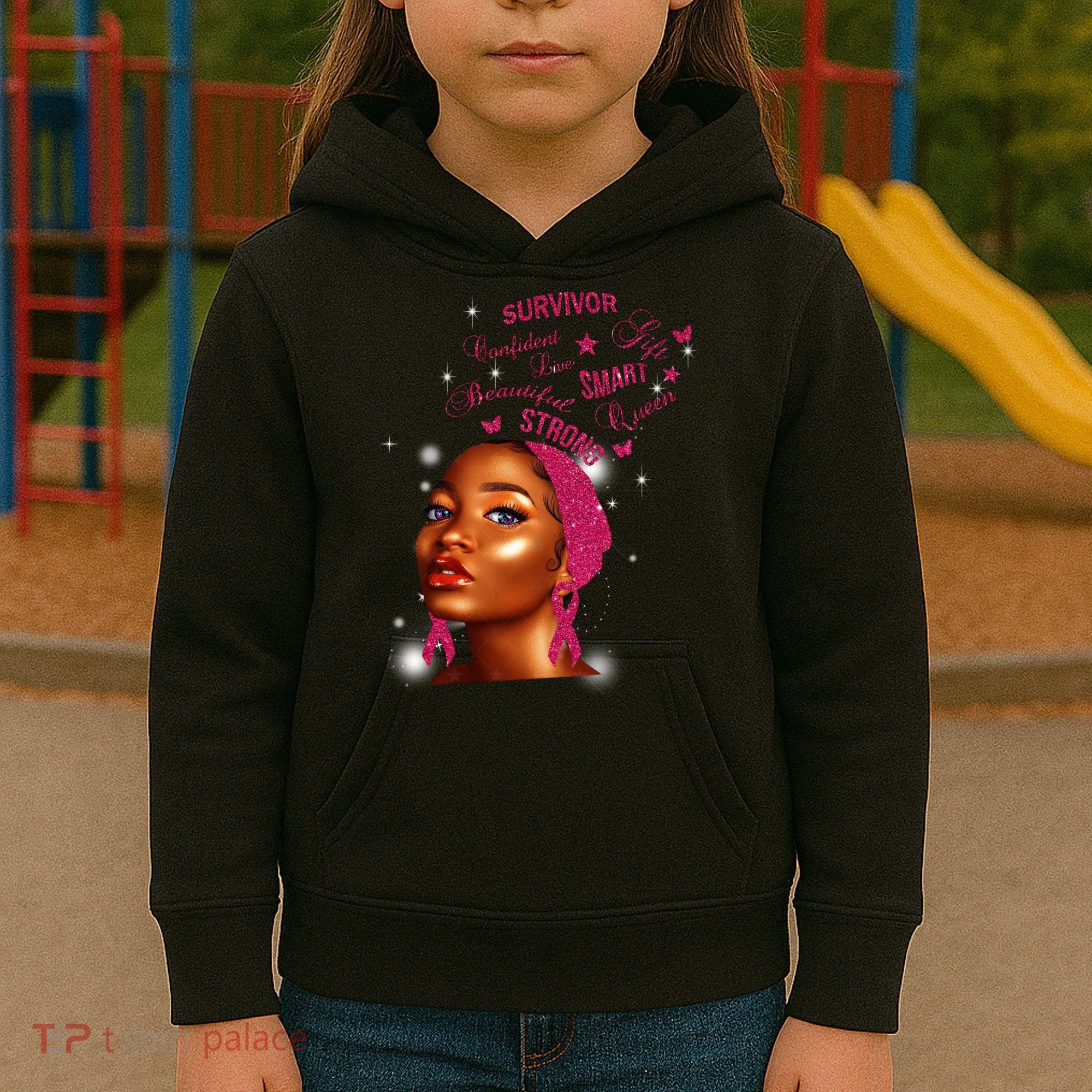 Breast Cancer Survivor Queen Kids Hoodie