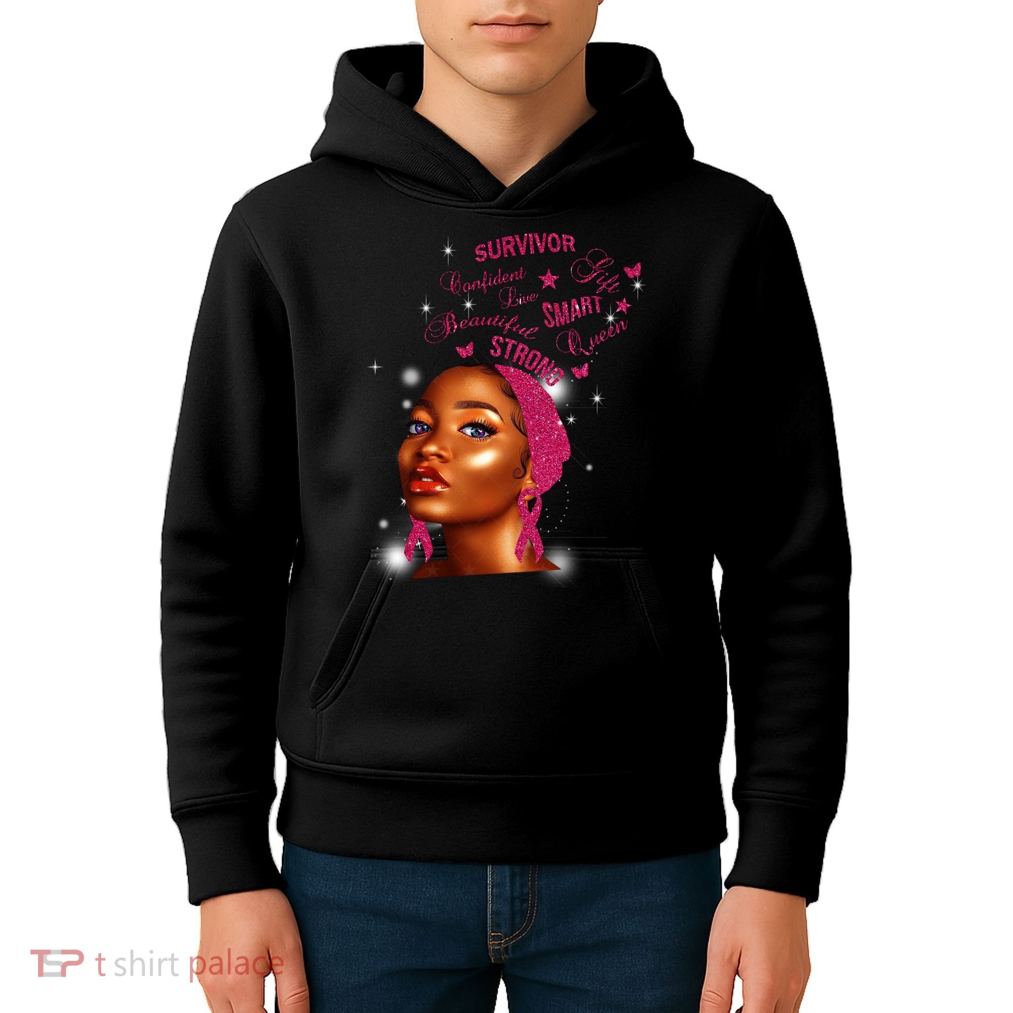 Breast Cancer Survivor Queen Kids Hoodie