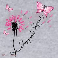 Breast Cancer Support Squad Pink Ribbon Warrior Women's Sweatshirt thumb 2