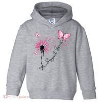 Breast Cancer Support Squad Pink Ribbon Warrior Toddler Hoodie thumb 0