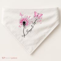 Breast Cancer Support Squad Pink Ribbon Warrior USA-Made Doggie Bandana thumb 0