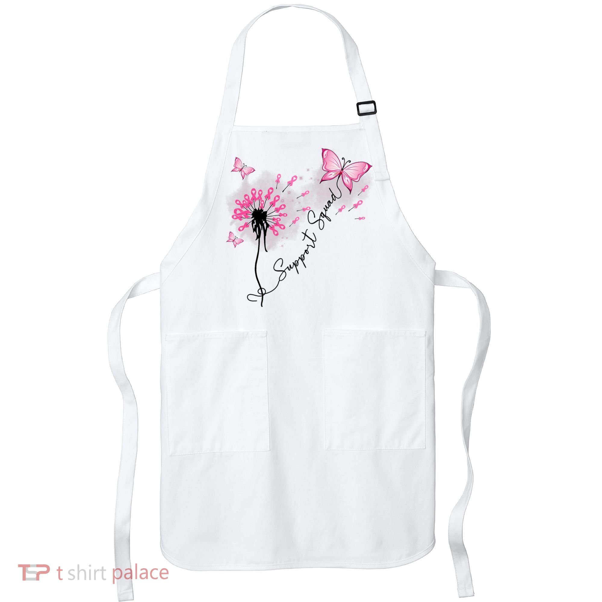 Breast Cancer Support Squad Pink Ribbon Warrior Apron