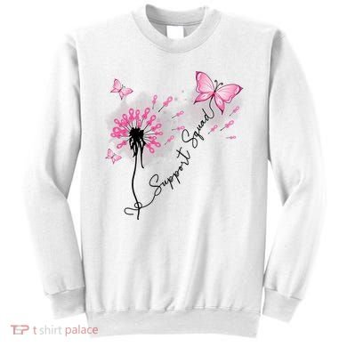 Breast Cancer Support Squad Pink Ribbon Warrior Sweatshirt