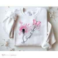 Breast Cancer Support Squad Pink Ribbon Warrior Sweatshirt thumb 2