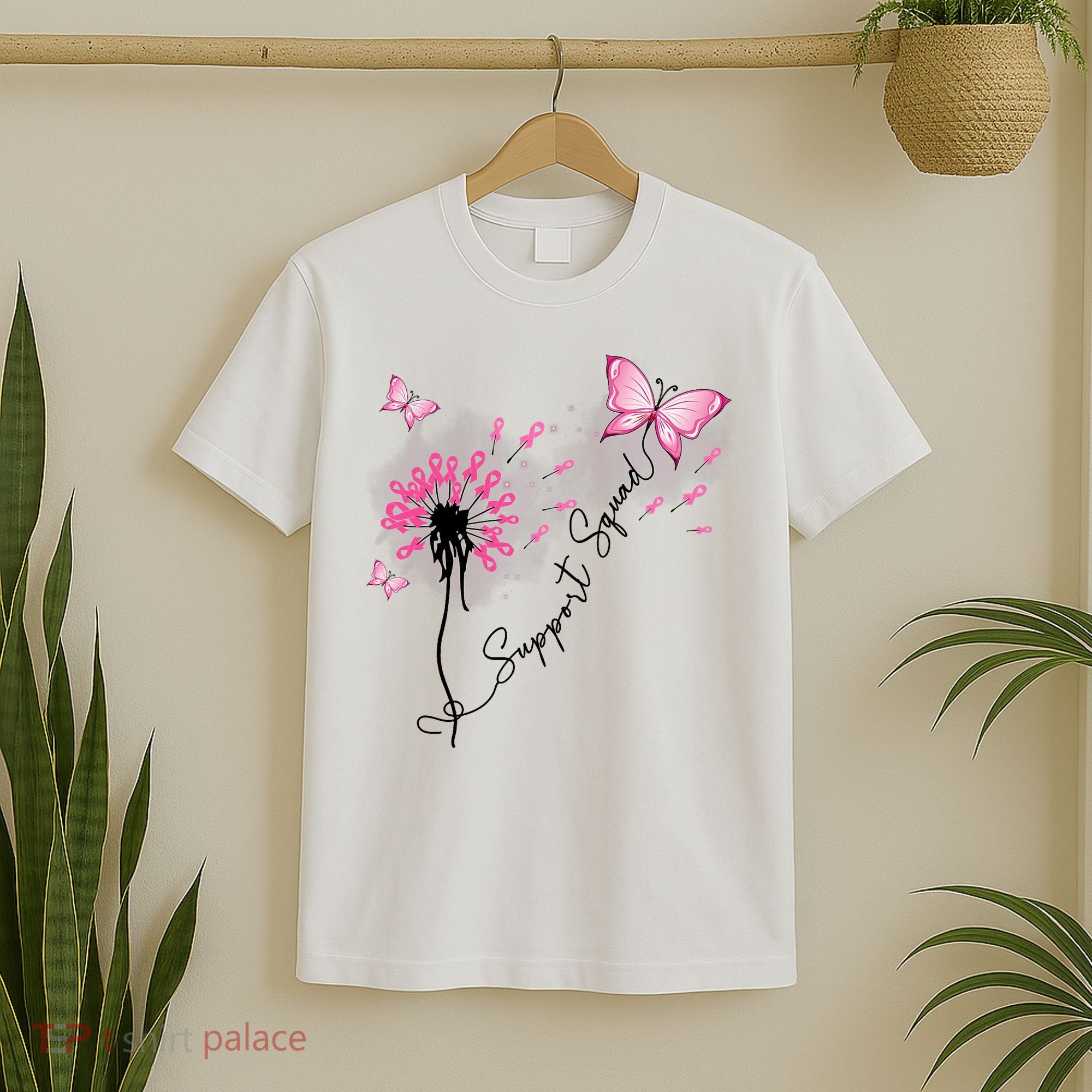 Breast Cancer Support Squad Pink Ribbon Warrior T-Shirt