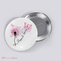Breast Cancer Support Squad Pink Ribbon Warrior Button thumb 0