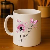 Breast Cancer Support Squad Pink Ribbon Warrior Coffee Mug thumb 4