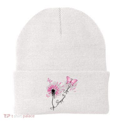 Breast Cancer Support Squad Pink Ribbon Warrior Beanie
