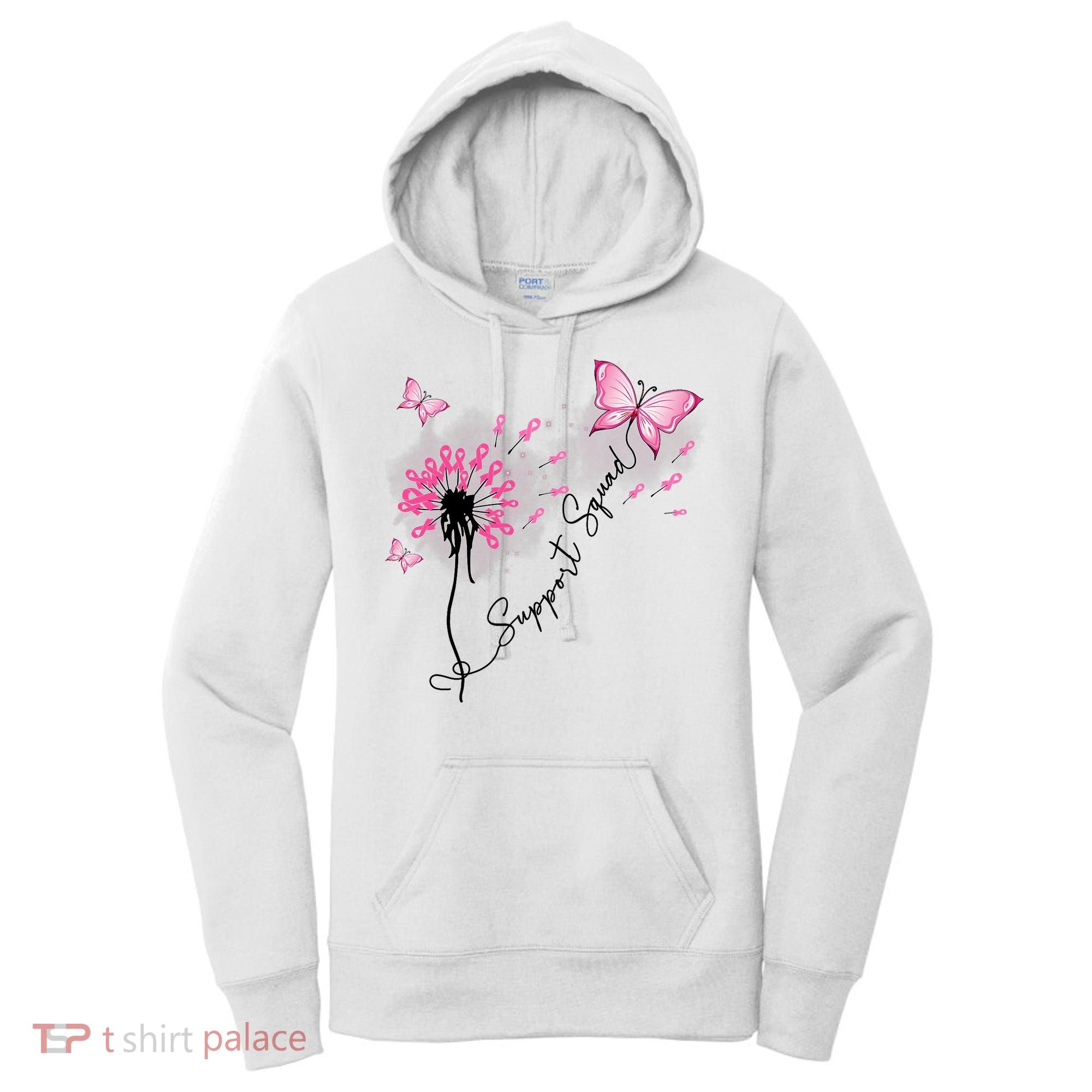 Breast Cancer Support Squad Pink Ribbon Warrior Women's Hoodie
