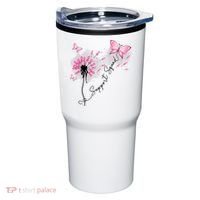 Breast Cancer Support Squad Pink Ribbon Warrior Tumbler thumb 0