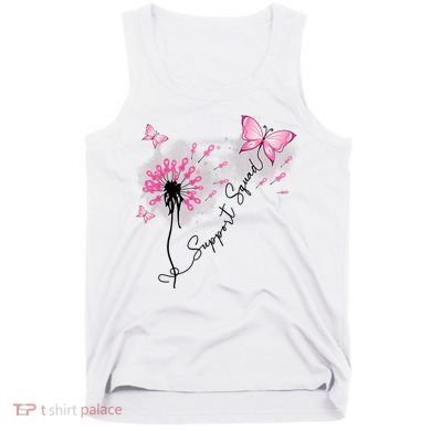 Breast Cancer Support Squad Pink Ribbon Warrior Tank Top