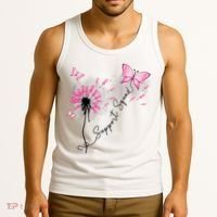 Breast Cancer Support Squad Pink Ribbon Warrior Tank Top thumb 3