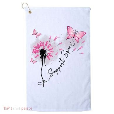 Breast Cancer Support Squad Pink Ribbon Warrior Golf Towel