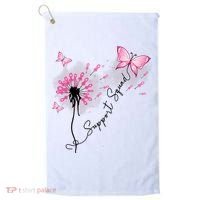 Breast Cancer Support Squad Pink Ribbon Warrior Golf Towel thumb 0