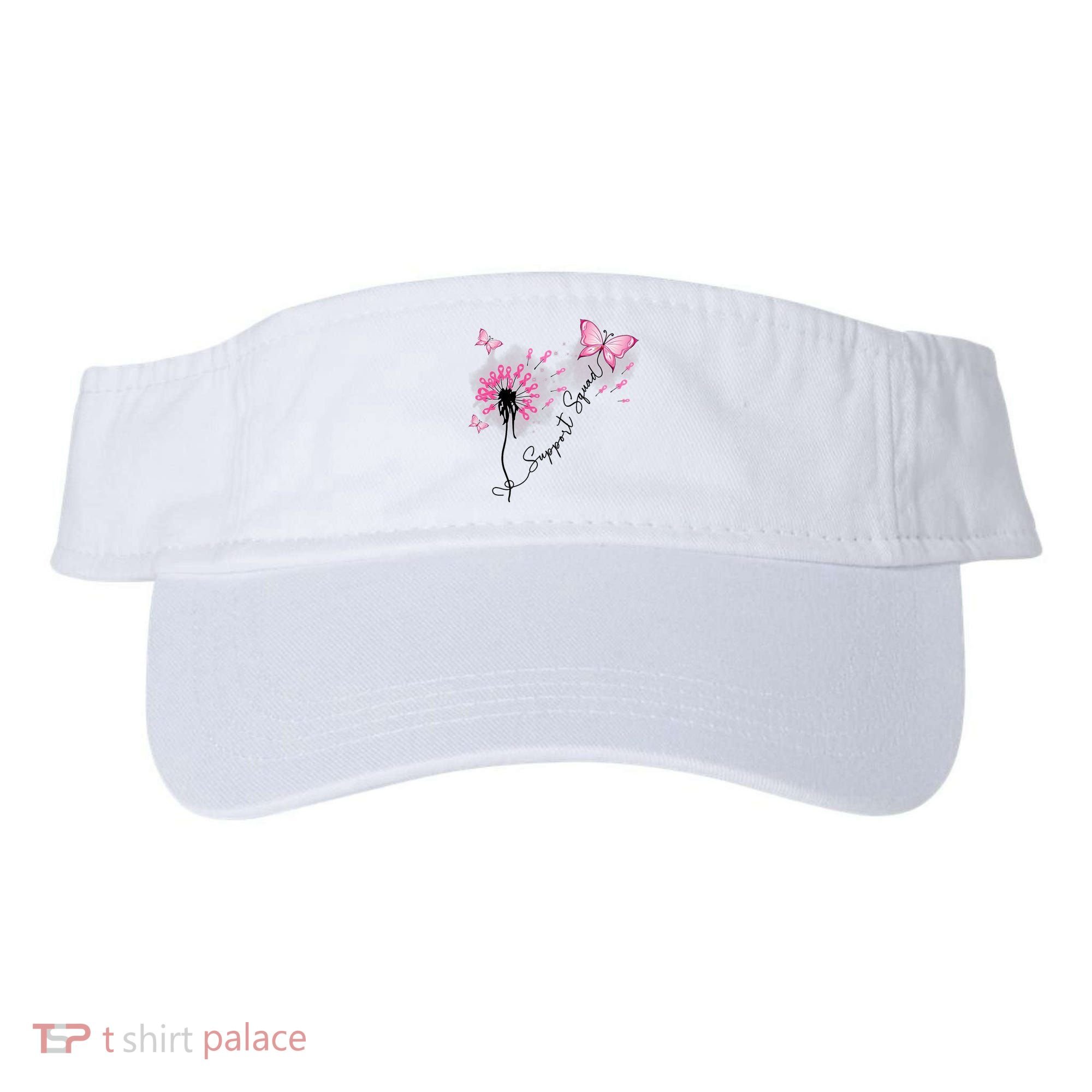 Breast Cancer Support Squad Pink Ribbon Warrior Visor