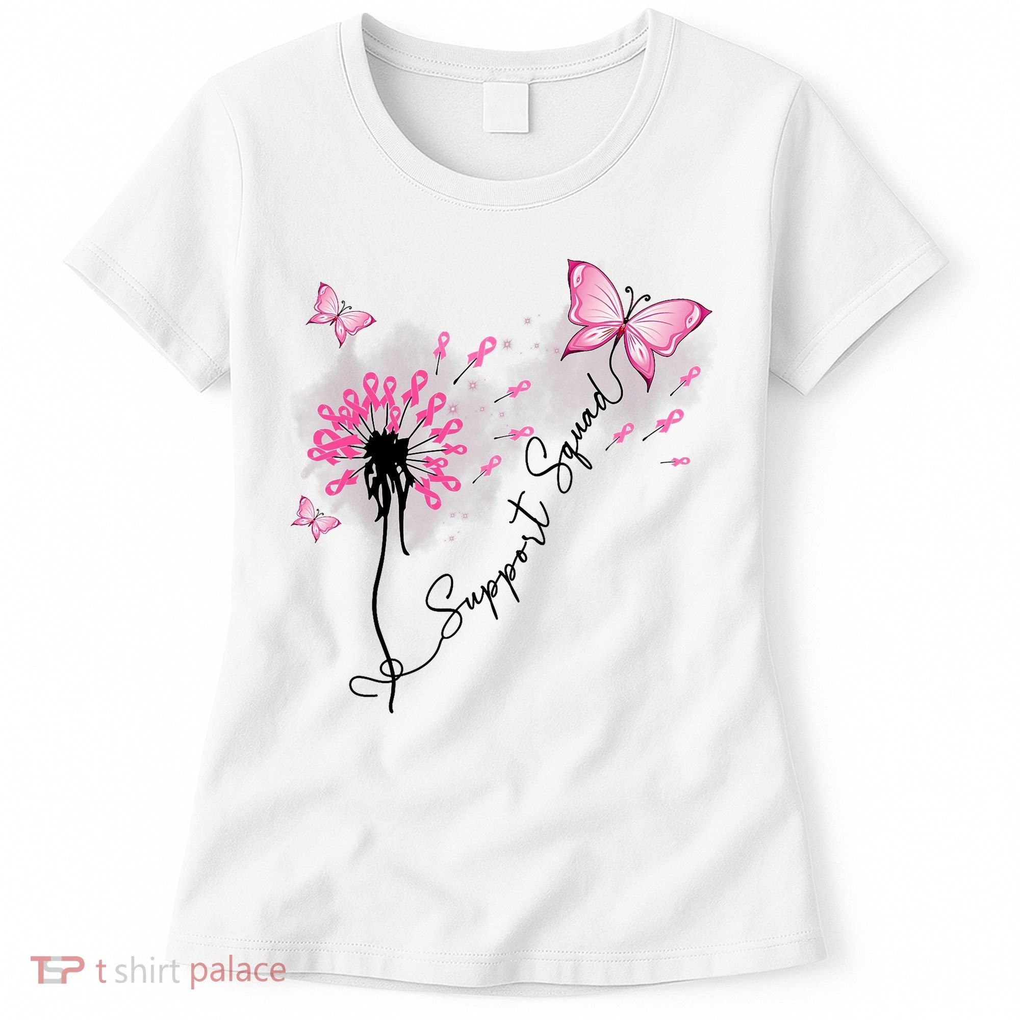 Breast Cancer Support Squad Pink Ribbon Warrior Women's T-Shirt